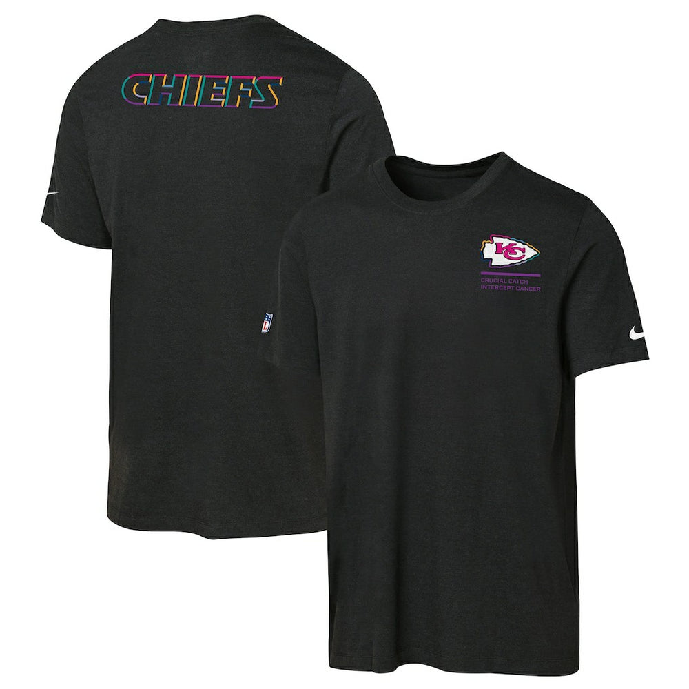 Nike Kansas City Chiefs Youth 2025 NFL Crucial Catch Tri-Blend Dri-FIT T-Shirt Black