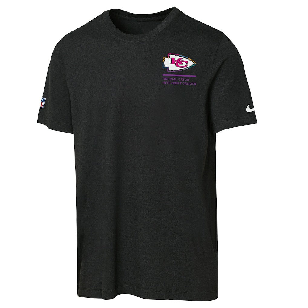 Nike Kansas City Chiefs Youth 2025 NFL Crucial Catch Tri-Blend Dri-FIT T-Shirt Black