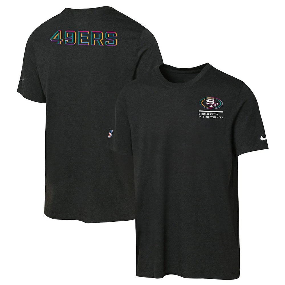 Nike San Francisco 49ers Youth 2025 NFL Crucial Catch Tri-Blend Dri-FIT T-Shirt Black