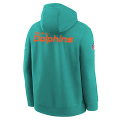 Nike Miami Dolphins Youth Sideline Club Fleece Hoodie Aqua