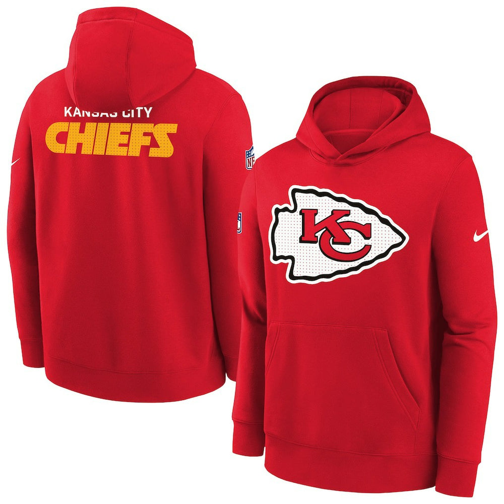 Nike Kansas City Chiefs Youth Sideline Club Fleece Hoodie Red