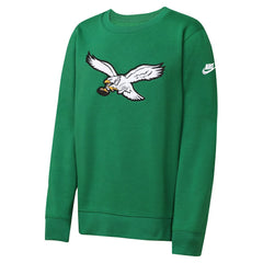 Nike Philadelphia Eagles Youth Rewind Essential Pullover Crewneck Sweatshirt Kelly Green