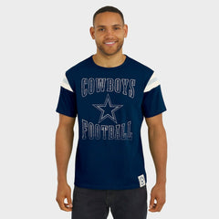 Fanatics Dallas Cowboys Darius Rucker Collection Distressed Throwback Shoulder Stripe T-Shirt Navy