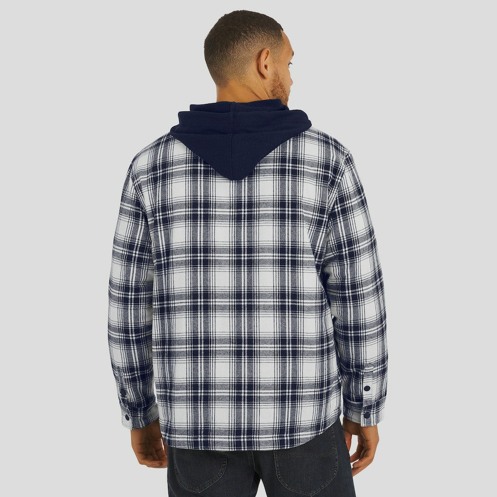 Fanatics Dallas Cowboys Darius Rucker Collection Plaid Flannel Quilted Full-Snap Hooded Shacket Navy