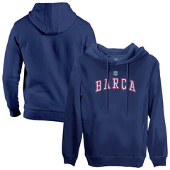 Barcelona 1863FC Athletic Wordmark Fleece Pullover Hoodie Navy