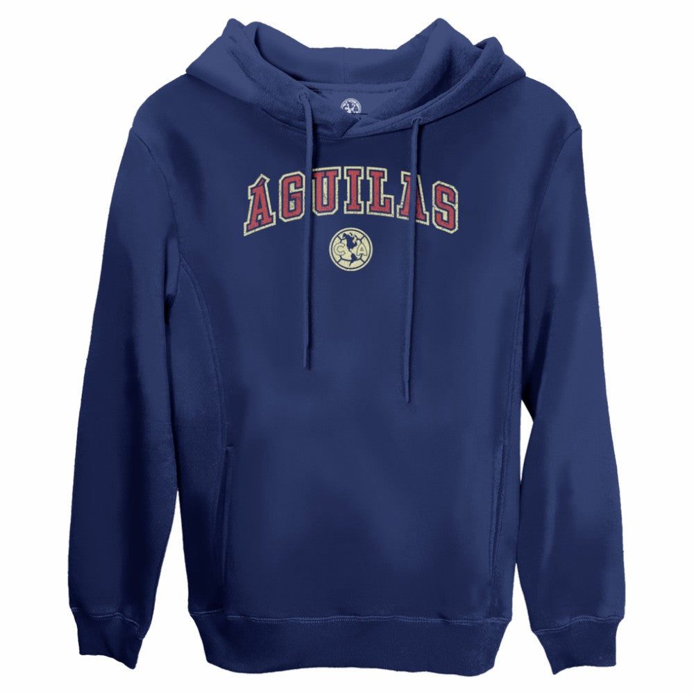 Club America 1863FC Athletic Wordmark Fleece Pullover Hoodie Navy