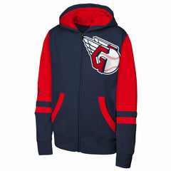 Cleveland Guardians Outerstuff Youth Stadium Colorblock Full-Zip Hoodie - Navy - MLB Sale