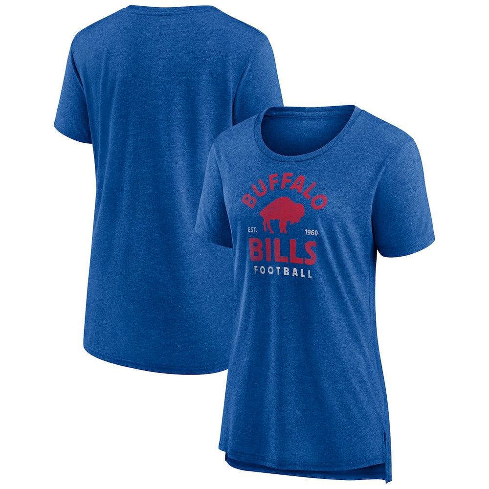 Buffalo Bills Women's Vintage Arch Tri-Blend T-Shirt Royal