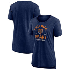 Chicago Bears Women's Vintage Arch Tri-Blend T-Shirt Navy