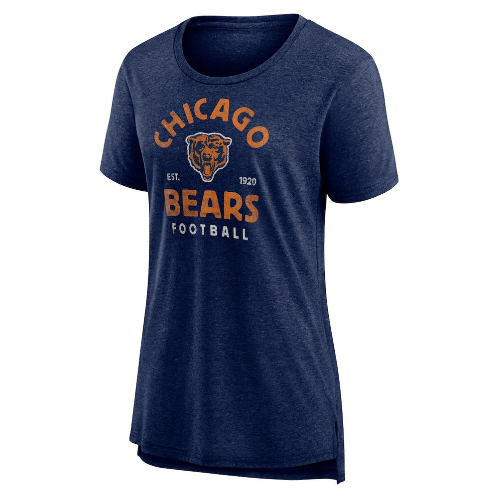 Chicago Bears Women's Vintage Arch Tri-Blend T-Shirt Navy