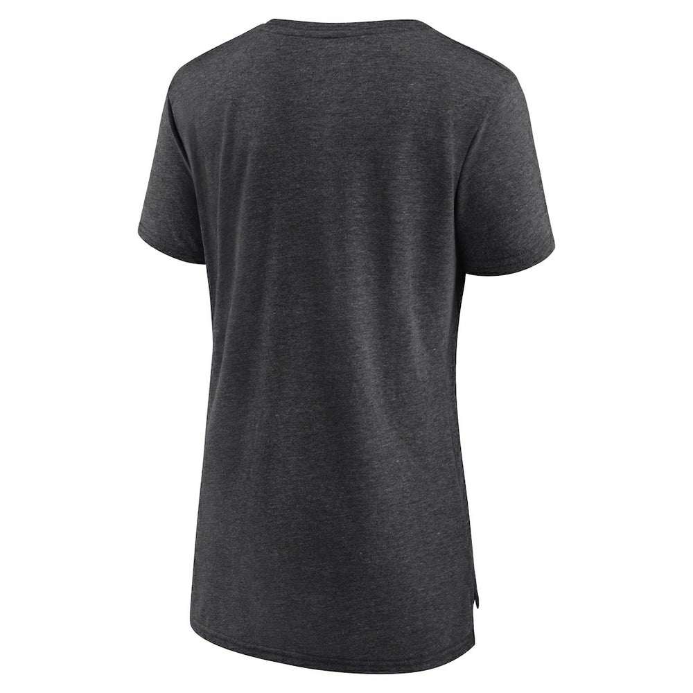 New Orleans Saints Women's Vintage Arch Tri-Blend T-Shirt Charcoal