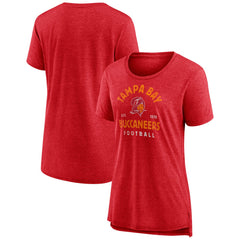 Tampa Bay Buccaneers Women's Vintage Arch Tri-Blend T-Shirt Red