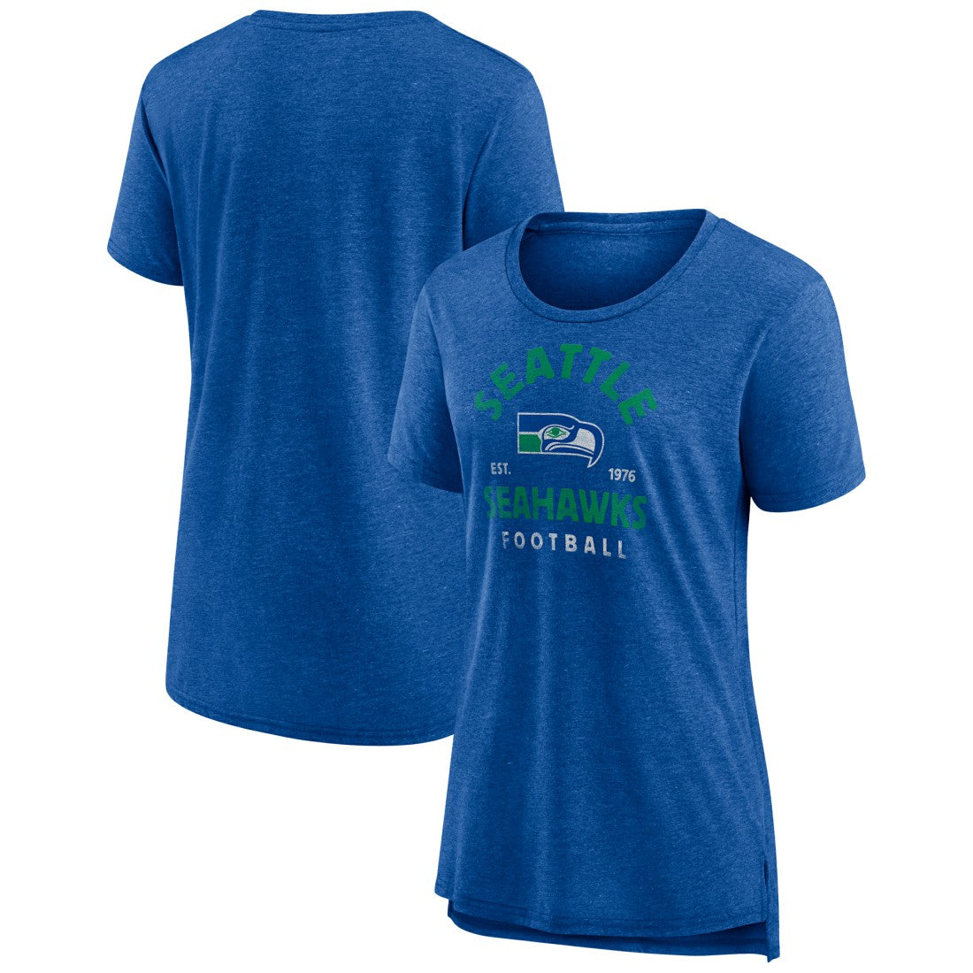 Seattle Seahawks Women's Vintage Arch Tri-Blend T-Shirt Royal