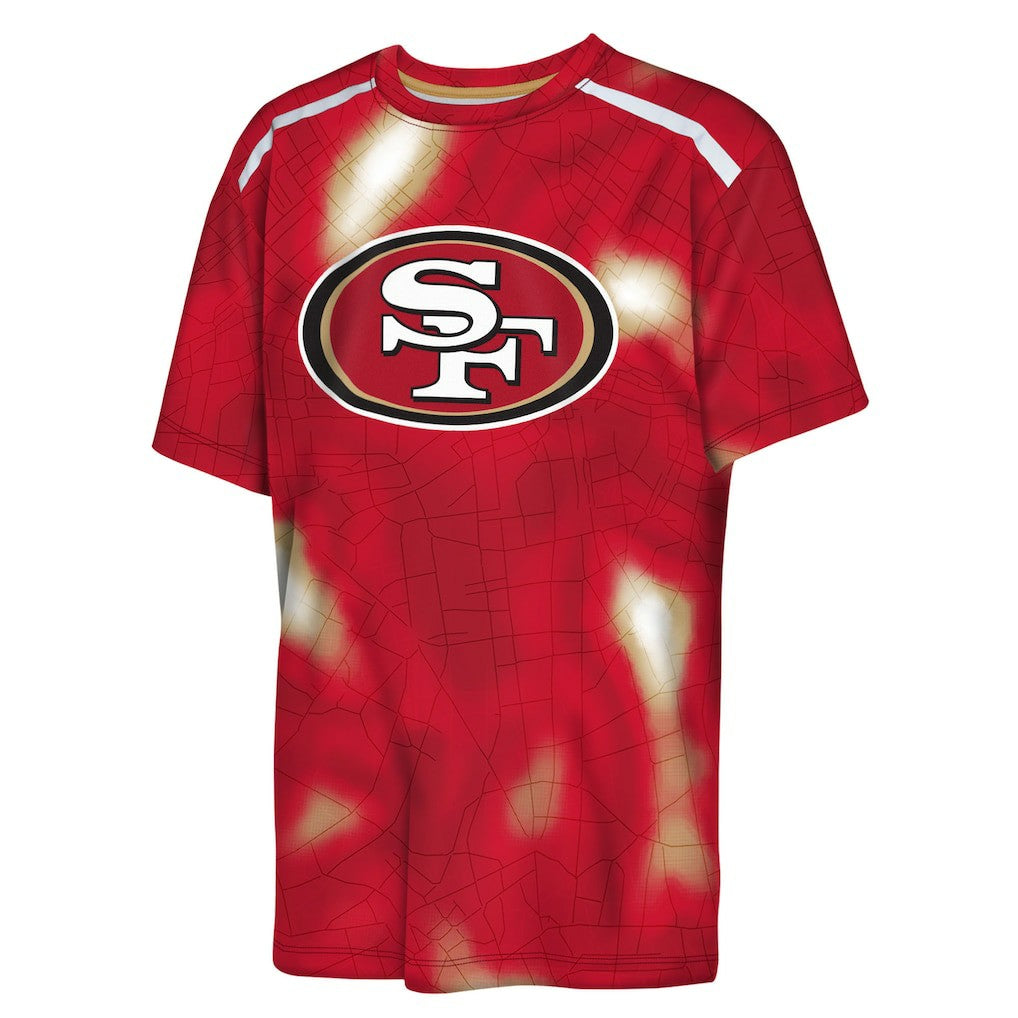 San Francisco 49ers Outerstuff Youth End Zone Dri-Tek T-Shirt Scarlet