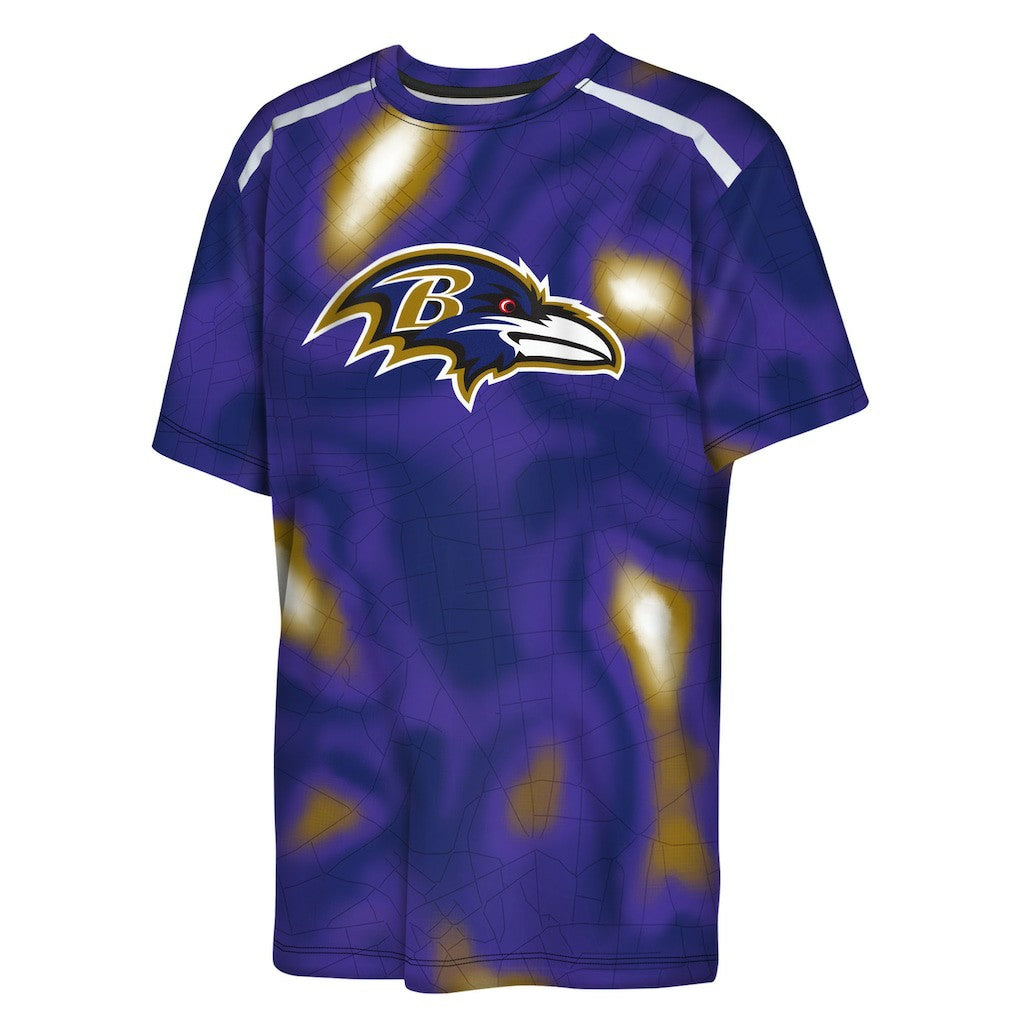 Baltimore Ravens Outerstuff Youth End Zone Dri-Tek T-Shirt Purple