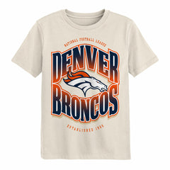 Denver Broncos Outerstuff Youth Huddle T-Shirt Cream
