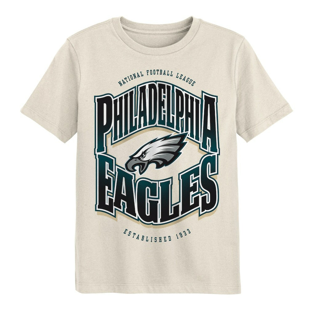 Philadelphia Eagles Outerstuff Youth Huddle T-Shirt Cream