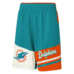 Miami Dolphins Youth Fandemonium Mesh Shorts Aqua