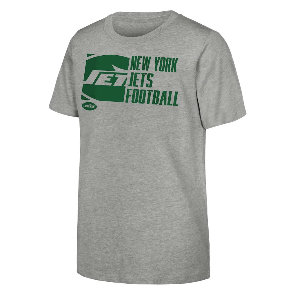 New York Jets Outerstuff Youth Post Game T-Shirt Heather Gray