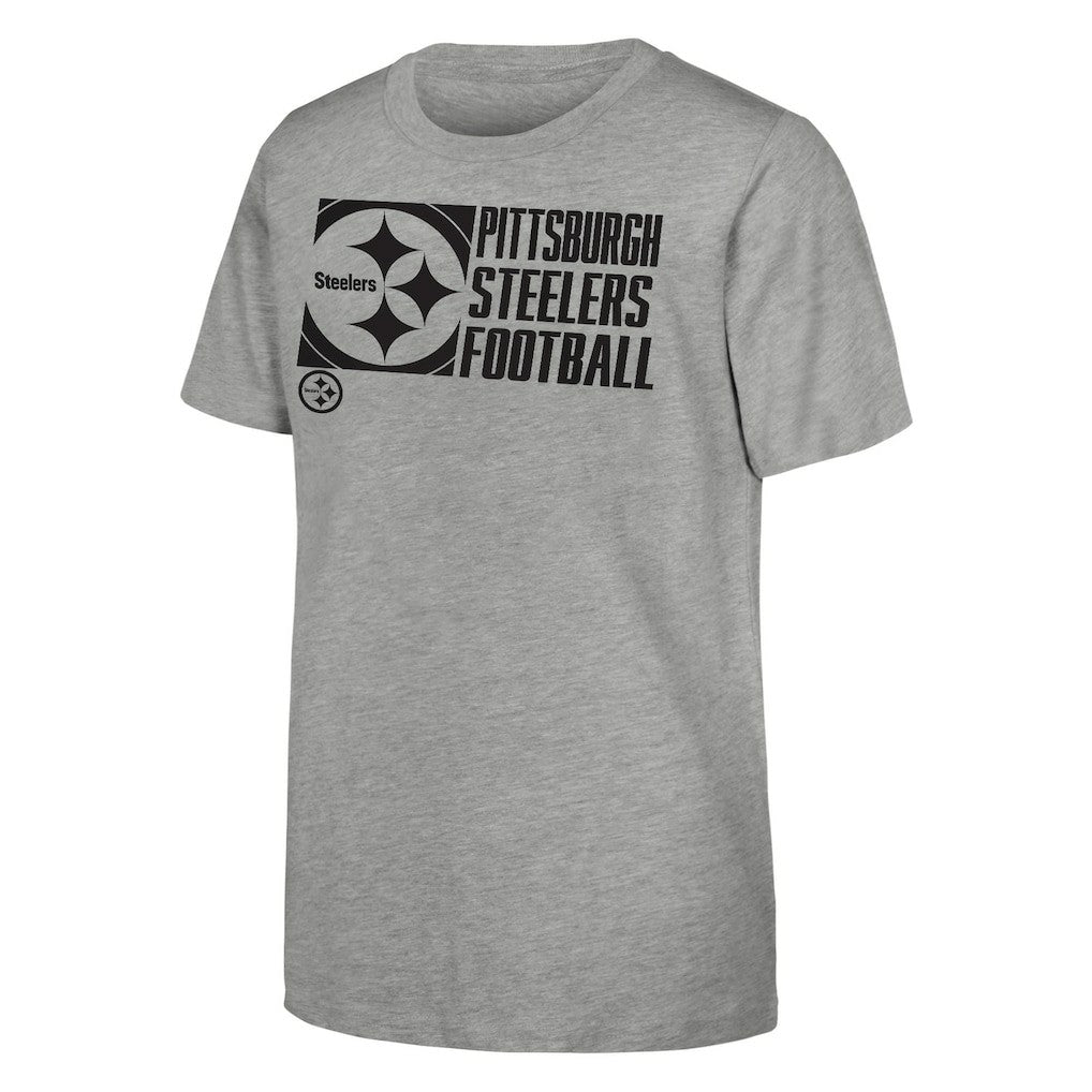 Pittsburgh Steelers Outerstuff Youth Post Game T-Shirt Heather Gray