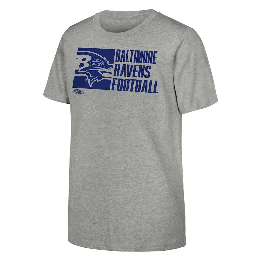 Baltimore Ravens Outerstuff Youth Post Game T-Shirt Heather Gray