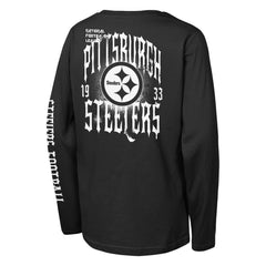 Pittsburgh Steelers Outerstuff Youth Rumble Long Sleeve T-Shirt Black