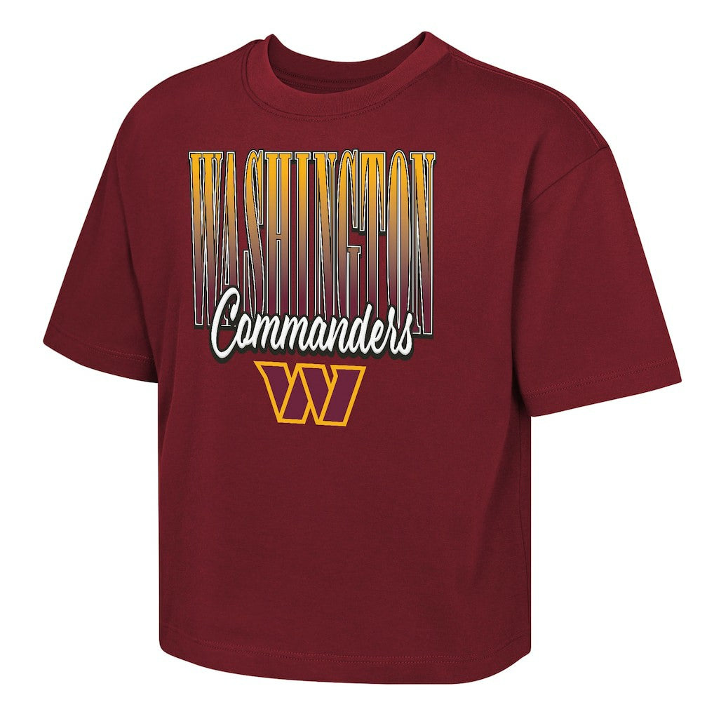 Washington Commanders Outerstuff Girls Youth Big City Boxy T-Shirt Burgundy