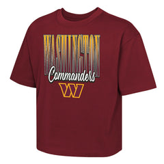 Washington Commanders Outerstuff Girls Youth Big City Boxy T-Shirt Burgundy