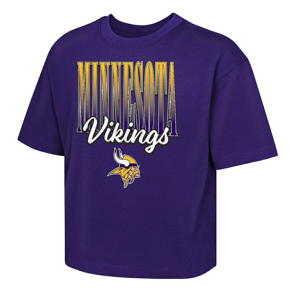 Minnesota Vikings Outerstuff Girls Youth Big City Boxy T-Shirt Purple
