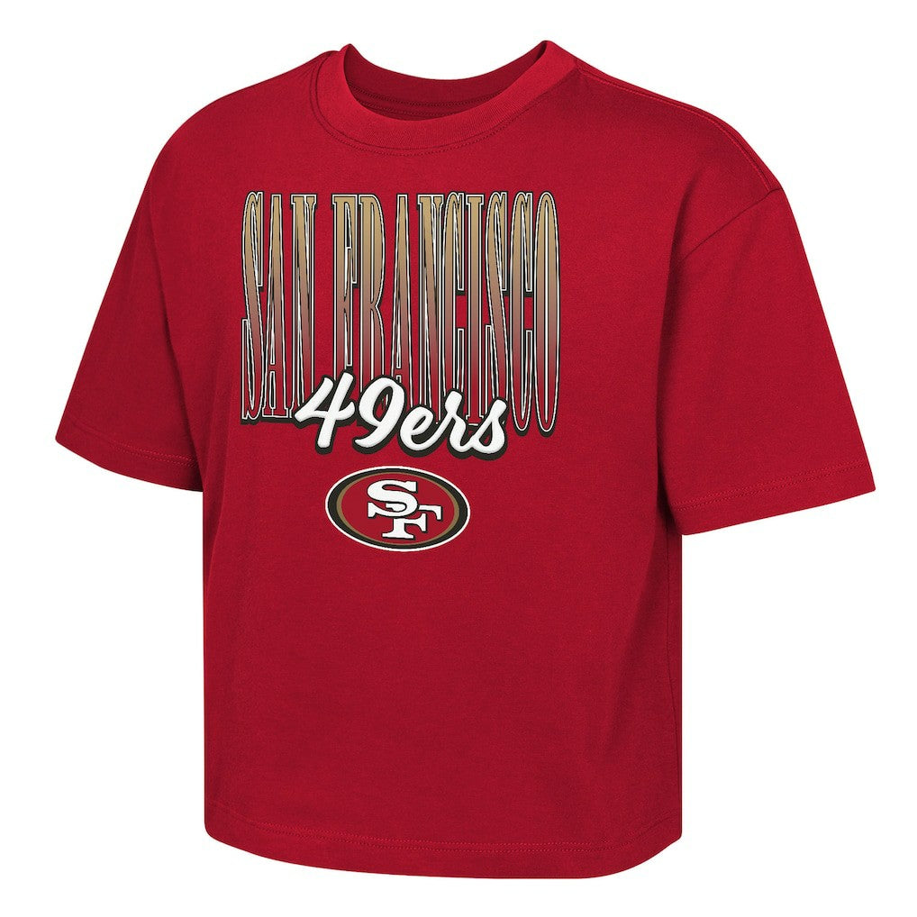 San Francisco 49ers Outerstuff Girls Youth Big City Boxy T-Shirt Scarlet