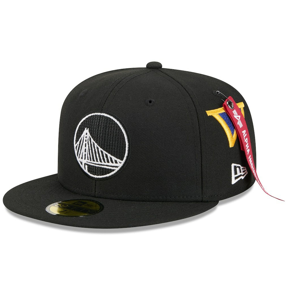 Golden State Warriors x Alpha Industries 59FIFTY Fitted Hat for sale Black | New Era Lifestyle