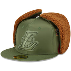 Los Angeles Lakers x Alpha Industries Dog Ear 59FIFTY Fitted Hat Olive | New Era for sale