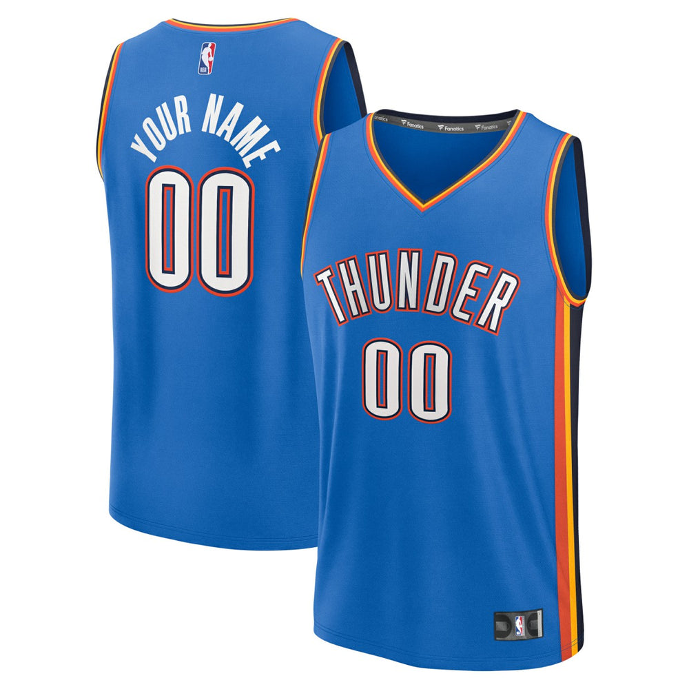 Oklahoma City Thunder Youth Fast Break Custom Replica Jersey Blue Icon Edition | Fanatics Near Me