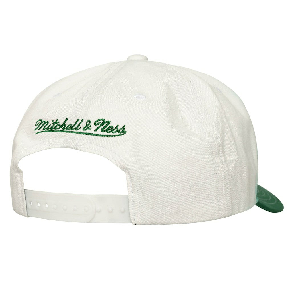 Boston Celtics Dip Dye Pro Crown Adjustable Hat Kelly Green/White | Mitchell & Ness US