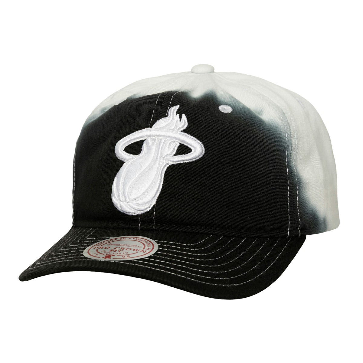Miami Heat Dip Dye Pro Crown Adjustable Hat Black/White | Mitchell & Ness Near Me