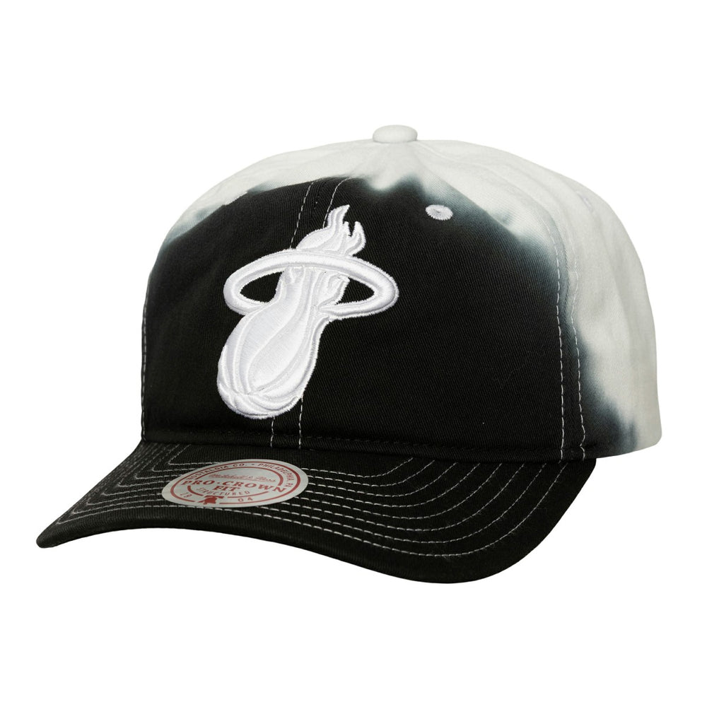 Miami Heat Dip Dye Pro Crown Adjustable Hat Black/White | Mitchell & Ness Near Me