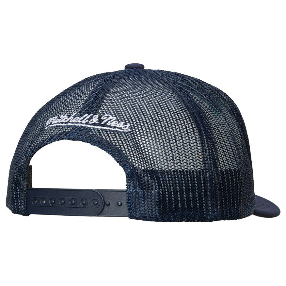 Seattle Kraken Mitchell & Ness Gridlock Trucker Adjustable Hat - White/Deep Sea Blue - NHL 202545041
