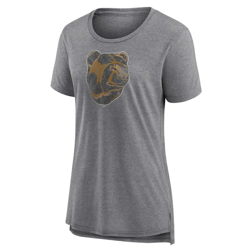 Boston Bruins Women's Slow Whistle Tri-Blend T-Shirt - Gray - NHL 202545072