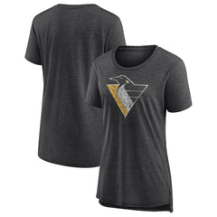 Pittsburgh Penguins Women's Slow Whistle Tri-Blend T-Shirt - Gray - NHL 202545073