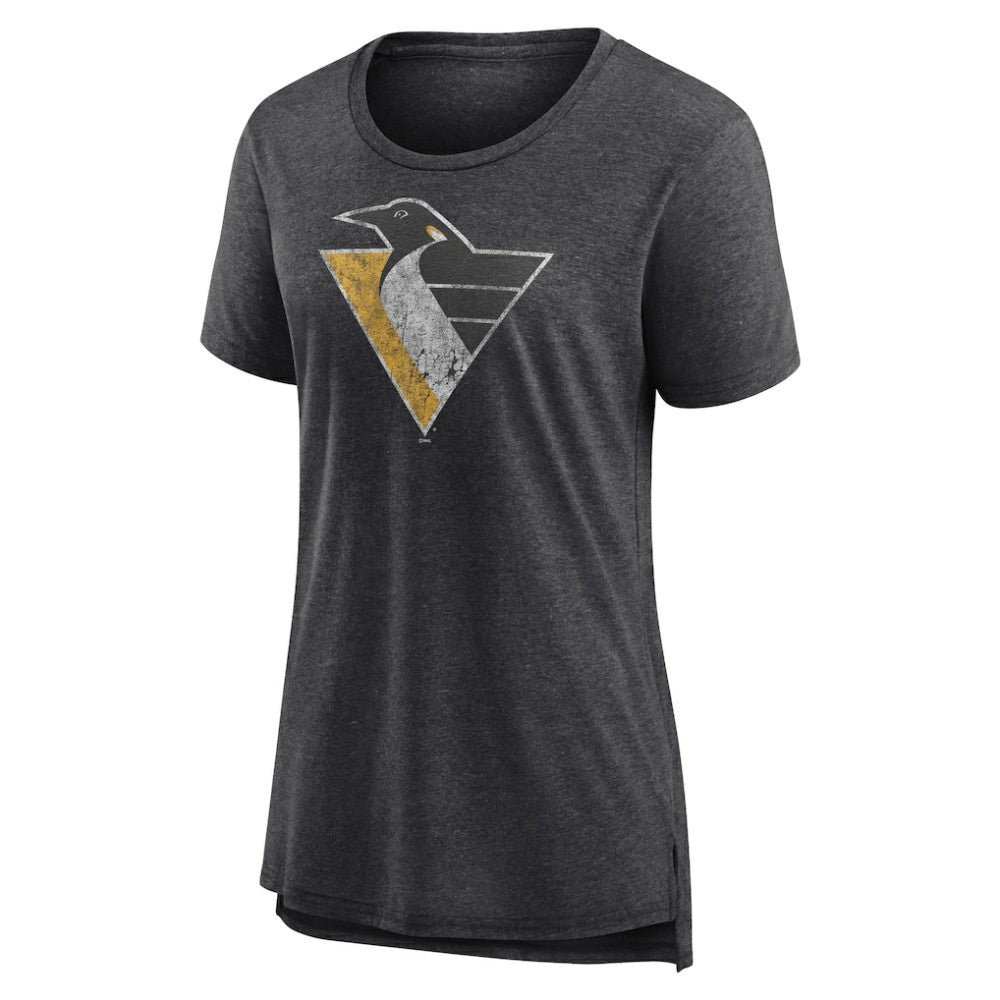 Pittsburgh Penguins Women's Slow Whistle Tri-Blend T-Shirt - Gray - NHL 202545073