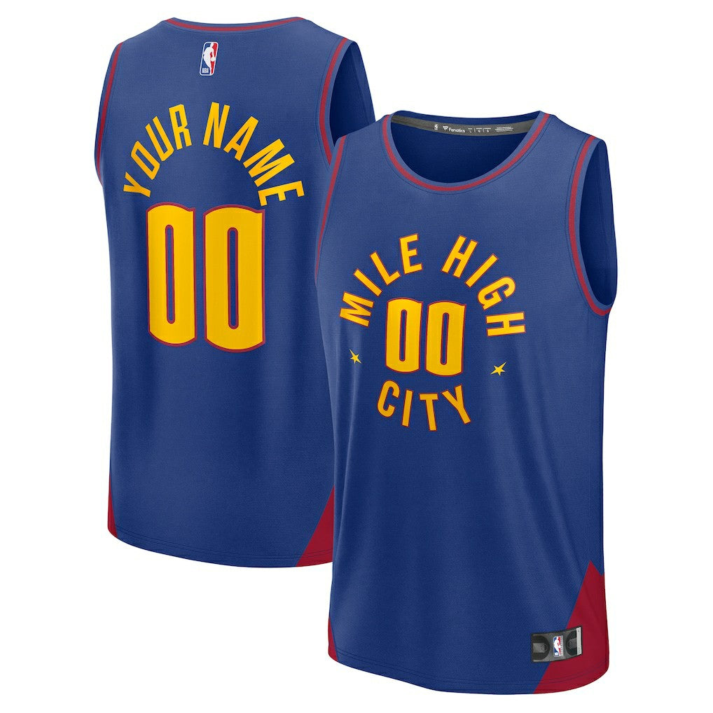 Denver Nuggets Fast Break Custom Jersey for sale Statement Editi- Blue | Fanatics discount