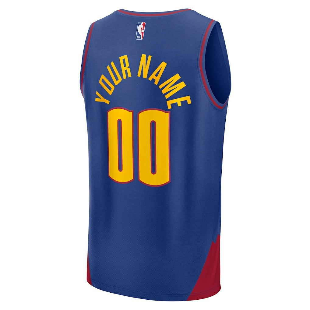 Denver Nuggets Fast Break Custom Jersey for sale Statement Editi- Blue | Fanatics discount