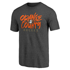 Anaheim Ducks Shoot to Score Tri-Blend T-Shirt - Charcoal - NHL 202545406