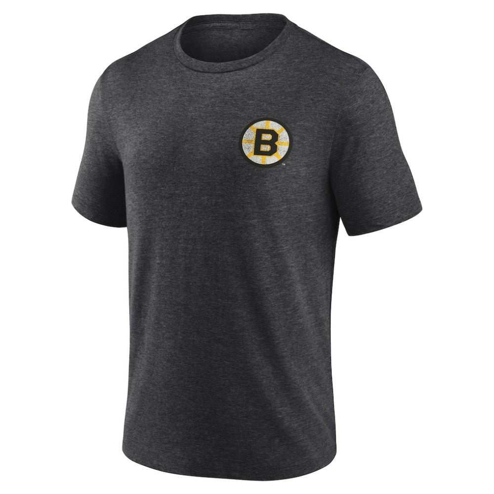 Boston Bruins Earnest Will Tri-Blend T-Shirt - Charcoal - NHL 202545412