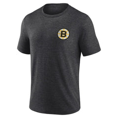 Boston Bruins Earnest Will Tri-Blend T-Shirt - Charcoal - NHL 202545412