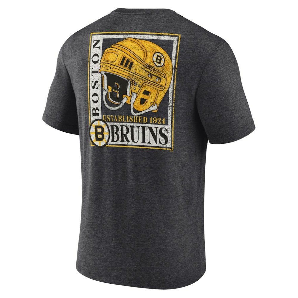 Boston Bruins Earnest Will Tri-Blend T-Shirt - Charcoal - NHL 202545412