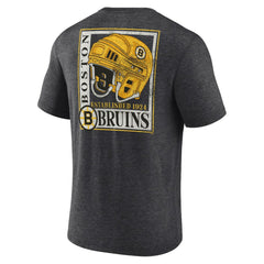 Boston Bruins Earnest Will Tri-Blend T-Shirt - Charcoal - NHL 202545412