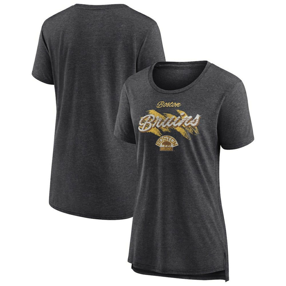 Boston Bruins Women's Hit the Ice Tri-Blend T-Shirt - Gray - NHL 202545414