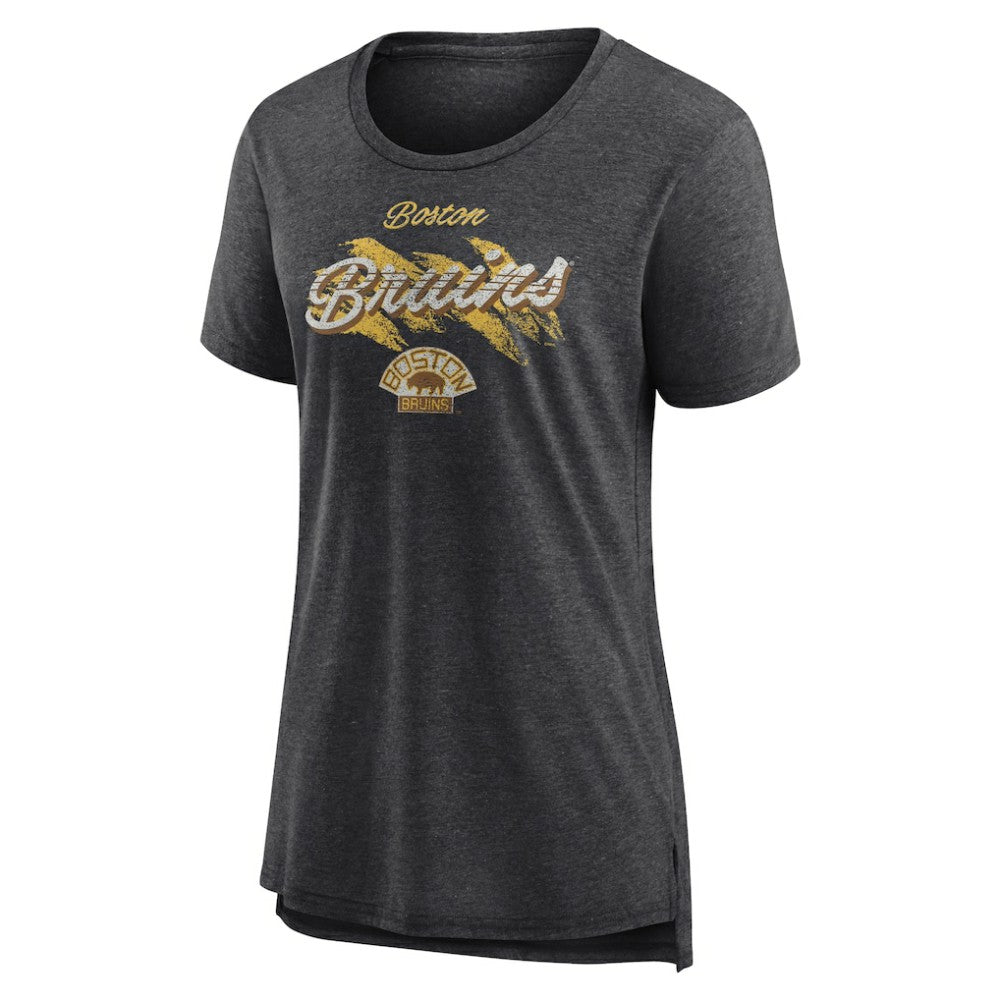 Boston Bruins Women's Hit the Ice Tri-Blend T-Shirt - Gray - NHL 202545414