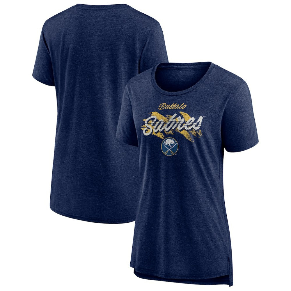 Buffalo Sabres Women's Hit the Ice Tri-Blend T-Shirt - Navy - NHL 202545416